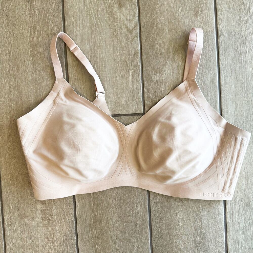 Honeylove Wireless Bra Size‎ 2X Tan Padded Adjustable Comfort